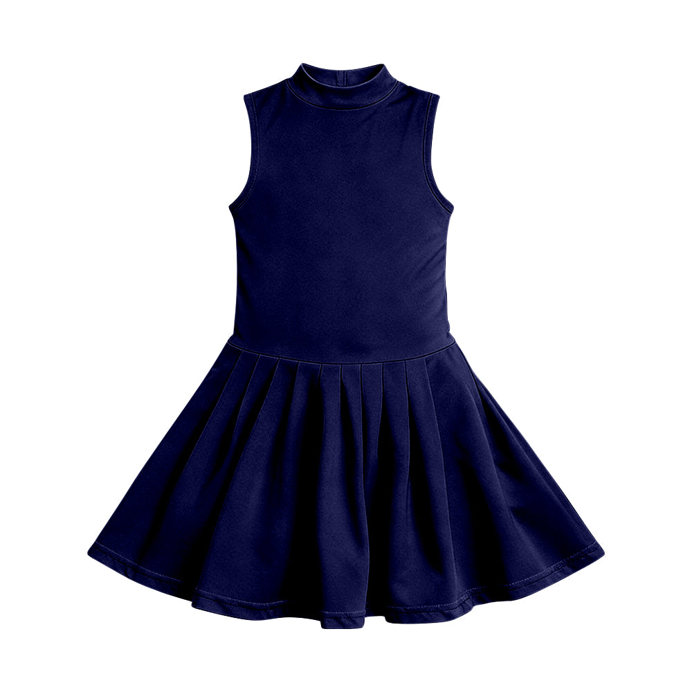 Toddle girls navy color design summer yoga dress preorder