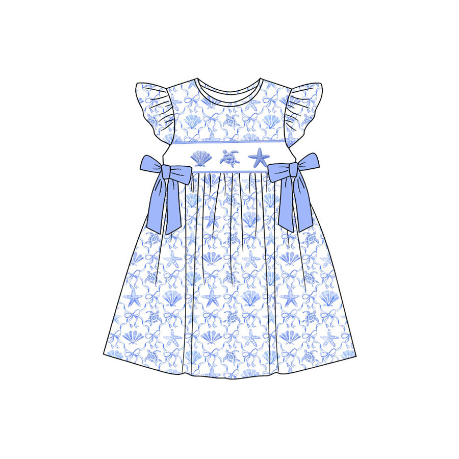 Turtle print girls summer dress preorder