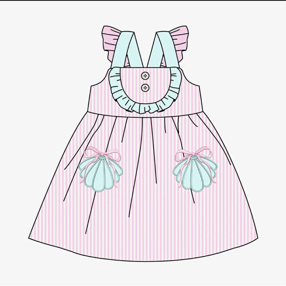 Toddle girls scallop design summer dress preorder