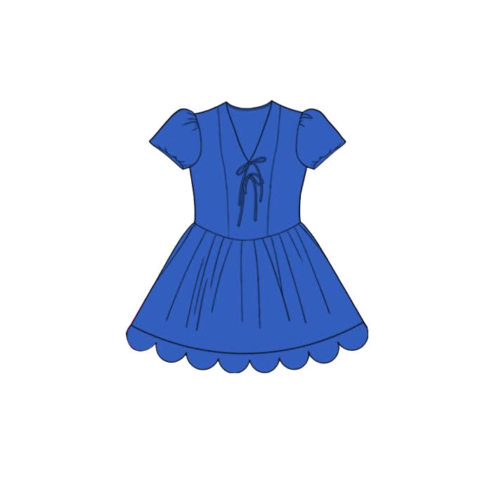 Dark blue color girls summer dress preorder