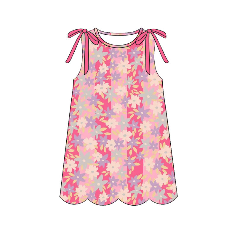 Flowers print girls summer dress preorder