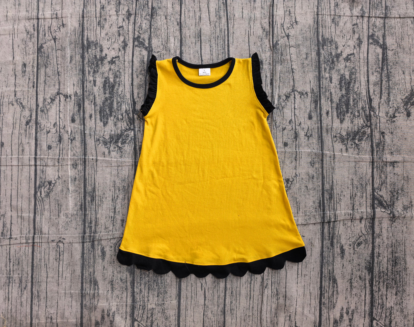 Golden color sleeveless summer dress preorder