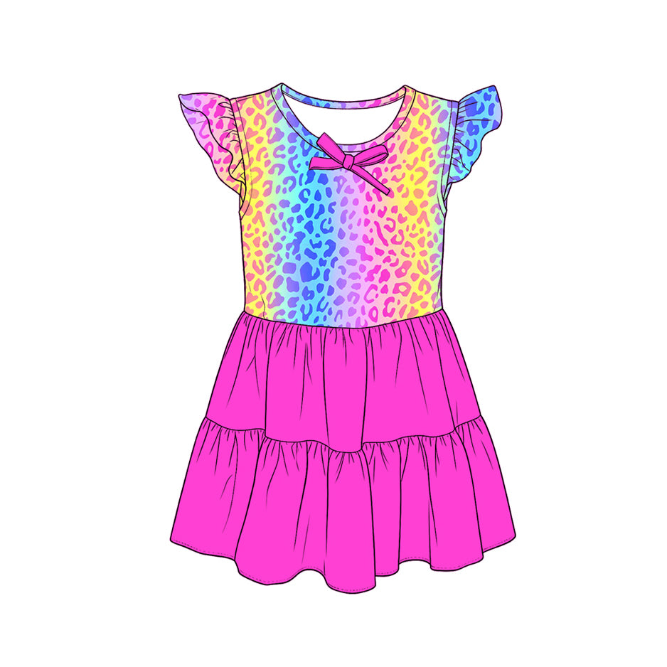 Cheetah print toddle baby girl summer dress preorder