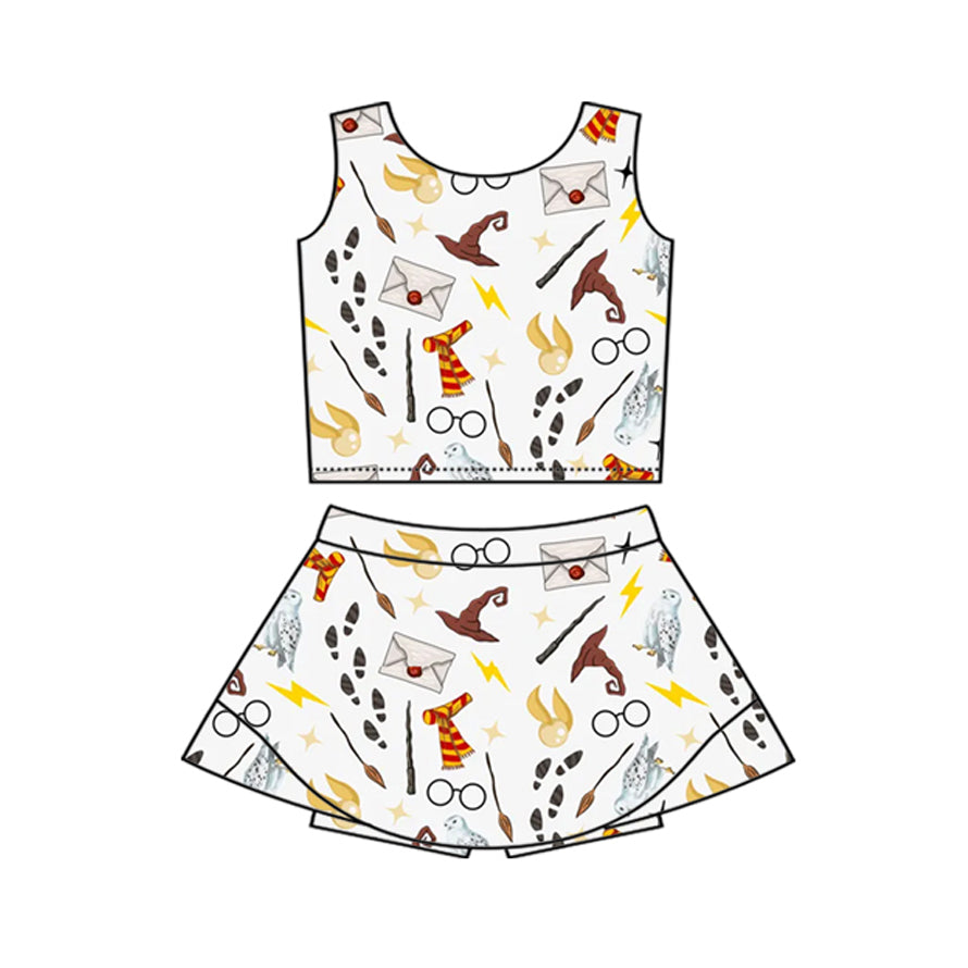 Magic top matching skirts girls summer yoga outfit preorder