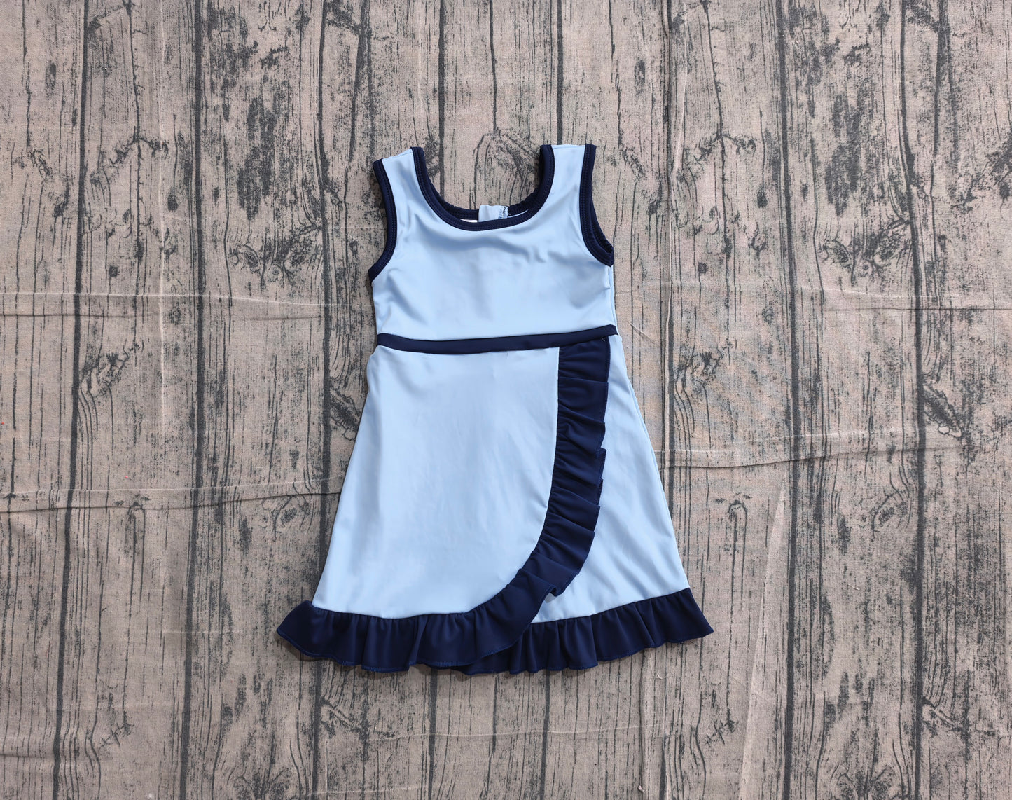 Blue navy color girls summer yoga dress preorder