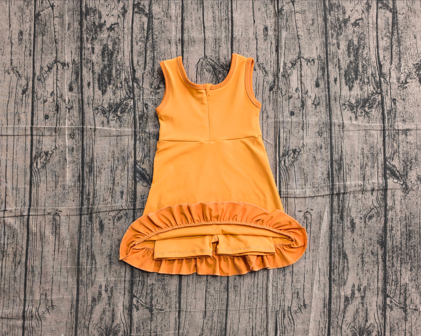 Orange color girls summer yoga dress preorder