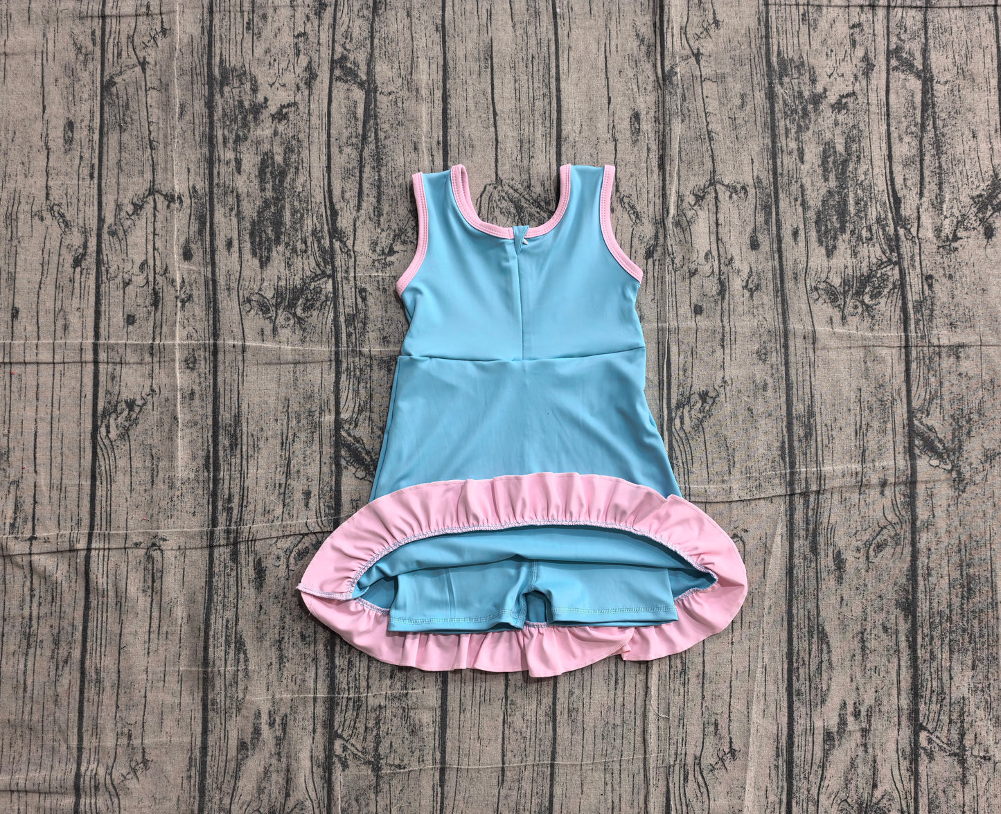 Pink turquoise color girls summer yoga dress preorder