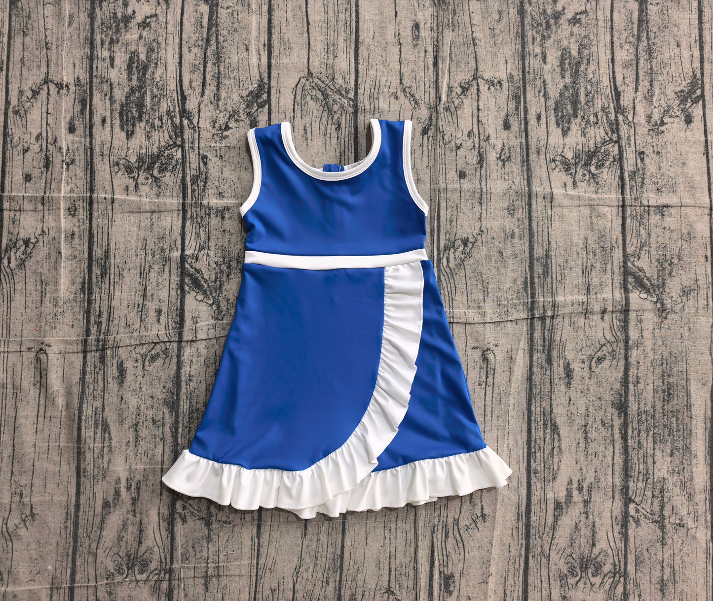 Blue white color girls summer yoga dress preorder