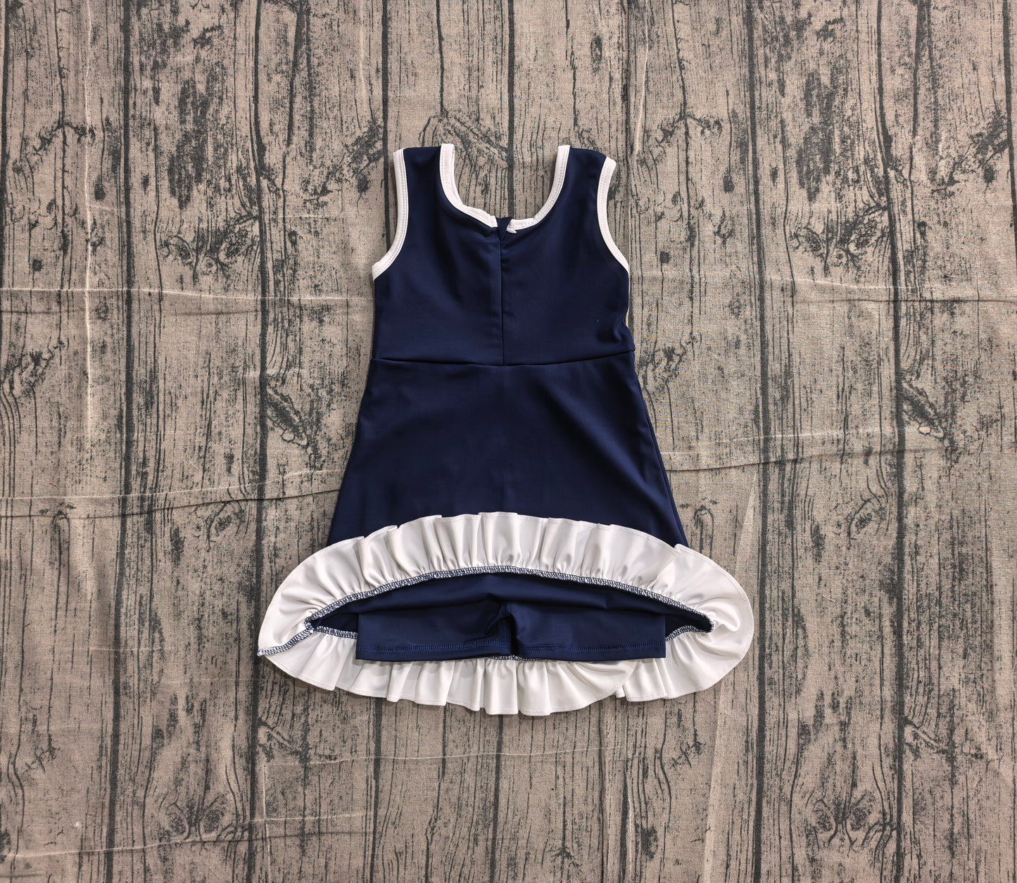 Navy white color girls summer yoga dress preorder