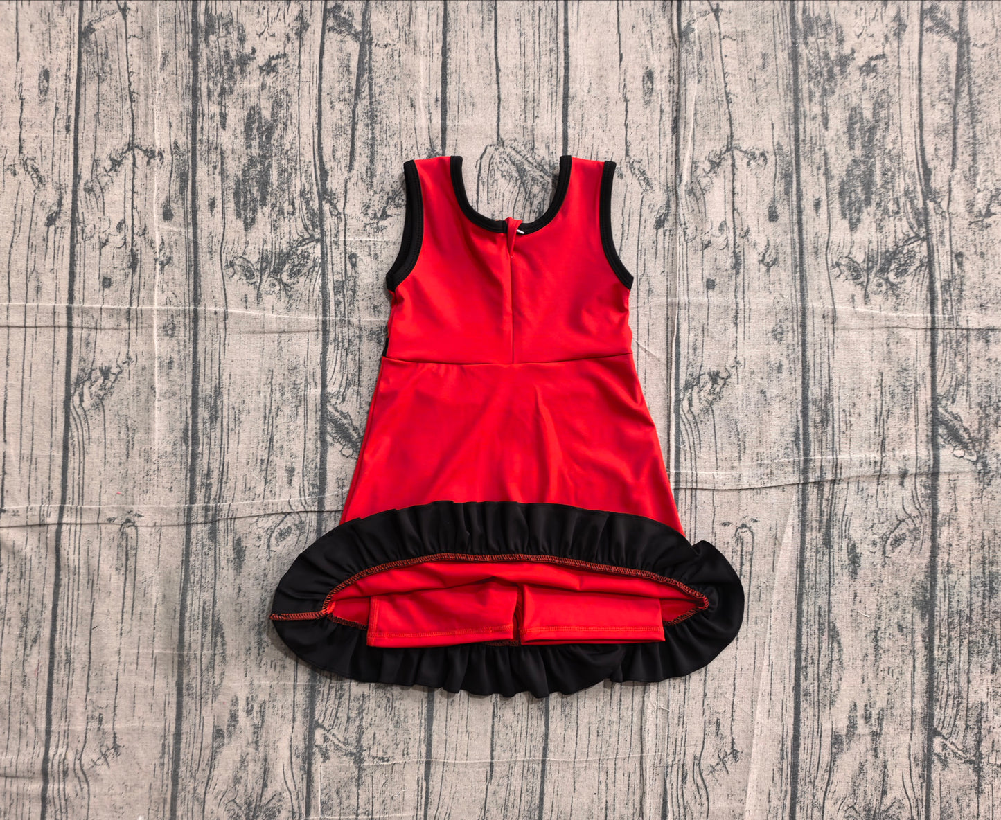Red black color girls summer yoga dress preorder