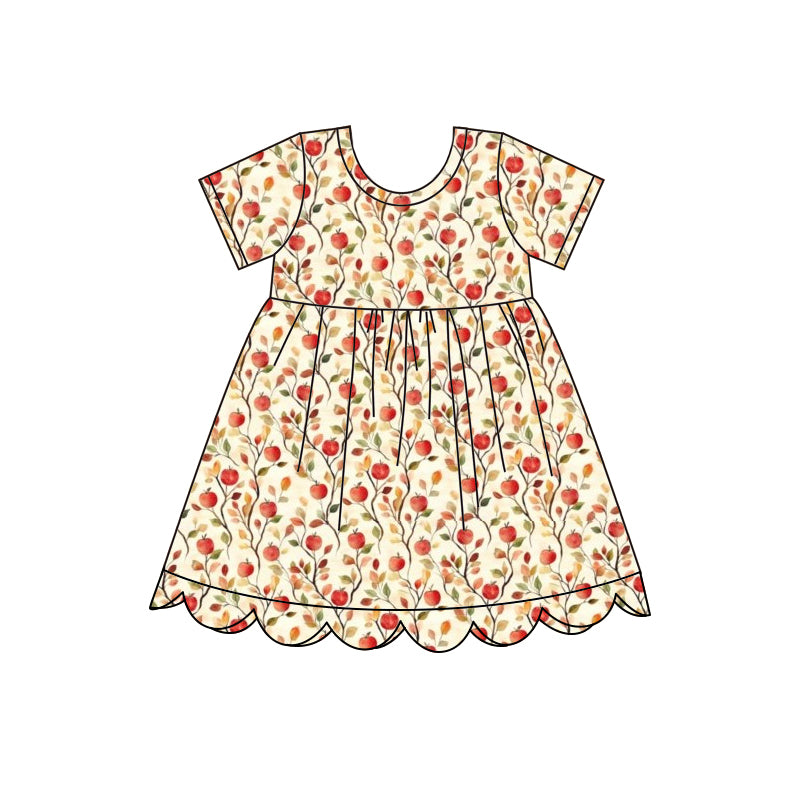 Apple print back to school girls summer dress preorder