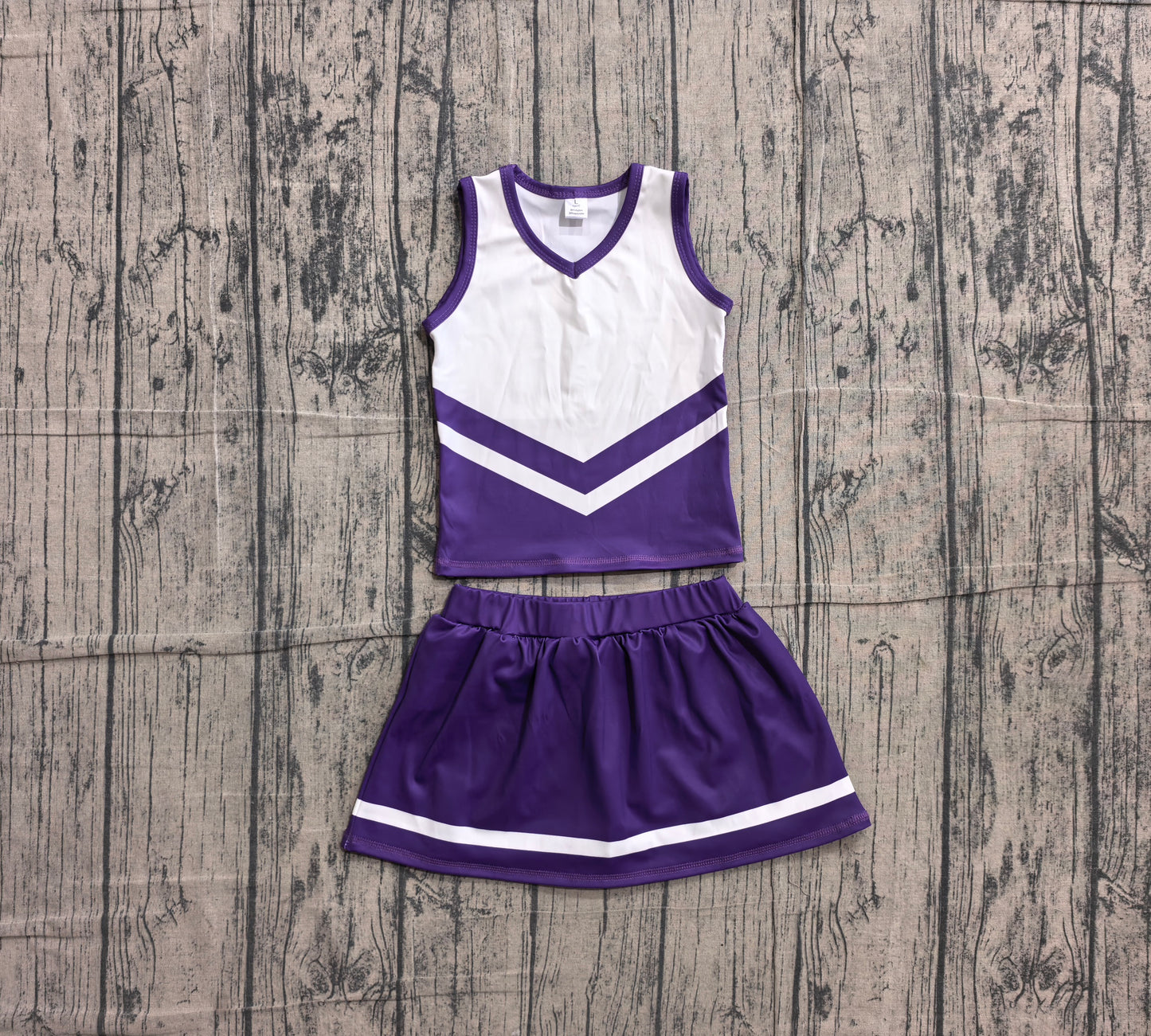 Purple top matching skorts girls summer yoga outfit preorder