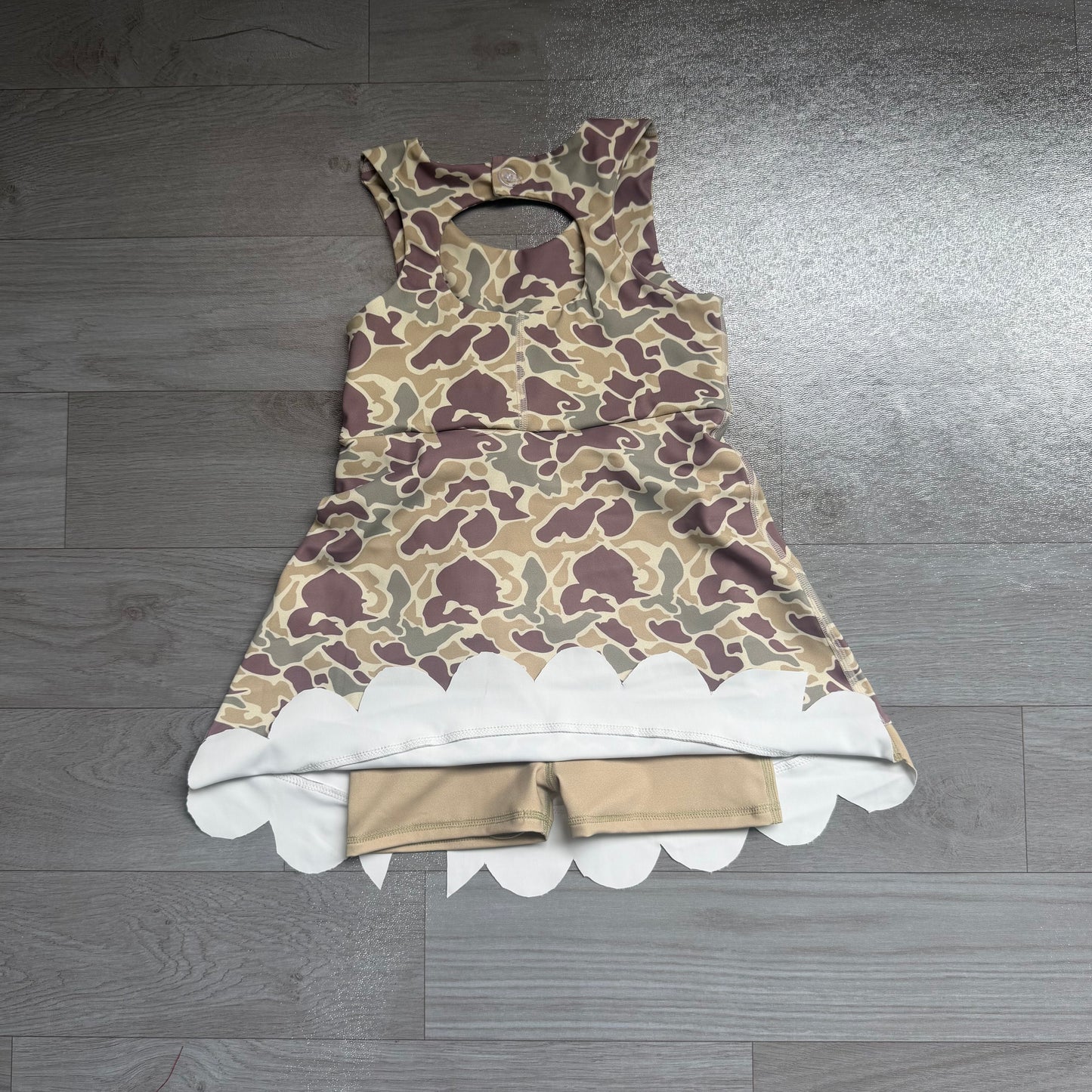 Khaki camo color girls summer yoga dress preorder