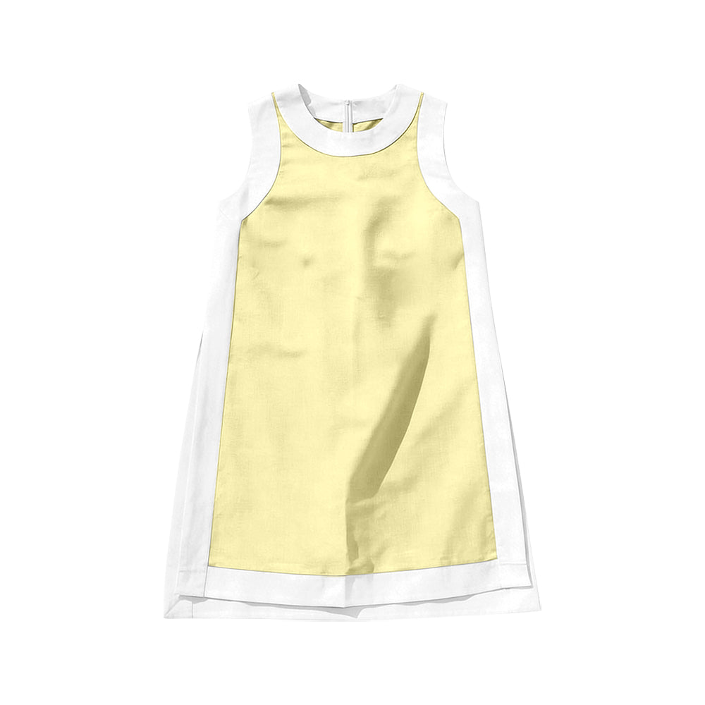 Yellow color girls summer yoga dress preorder