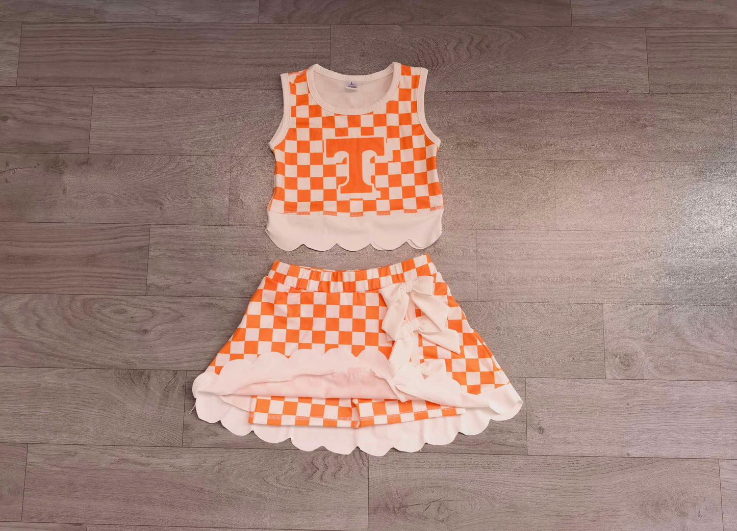 baby girls Tennessee sleeveless yoga top matching skorts yoga clothing set preorder