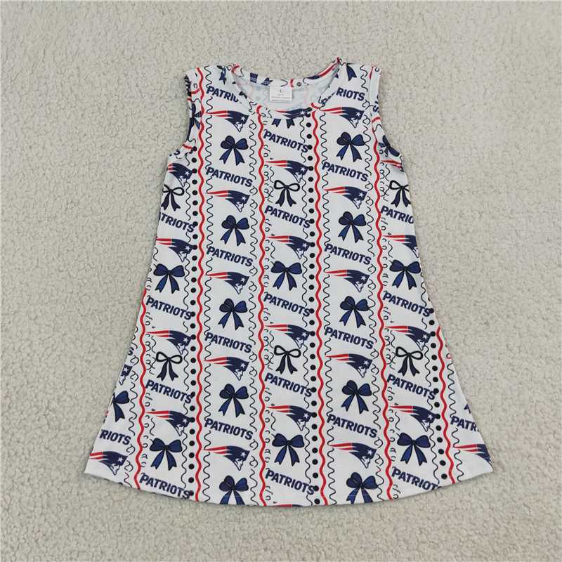 PATRIOTS print short sleeve top matching shorts girls summer outfit