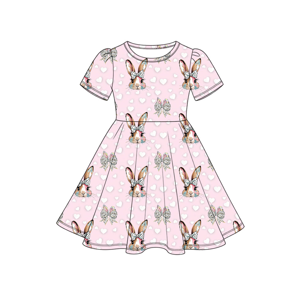 Easter day short sleeve bunny design dress preorder