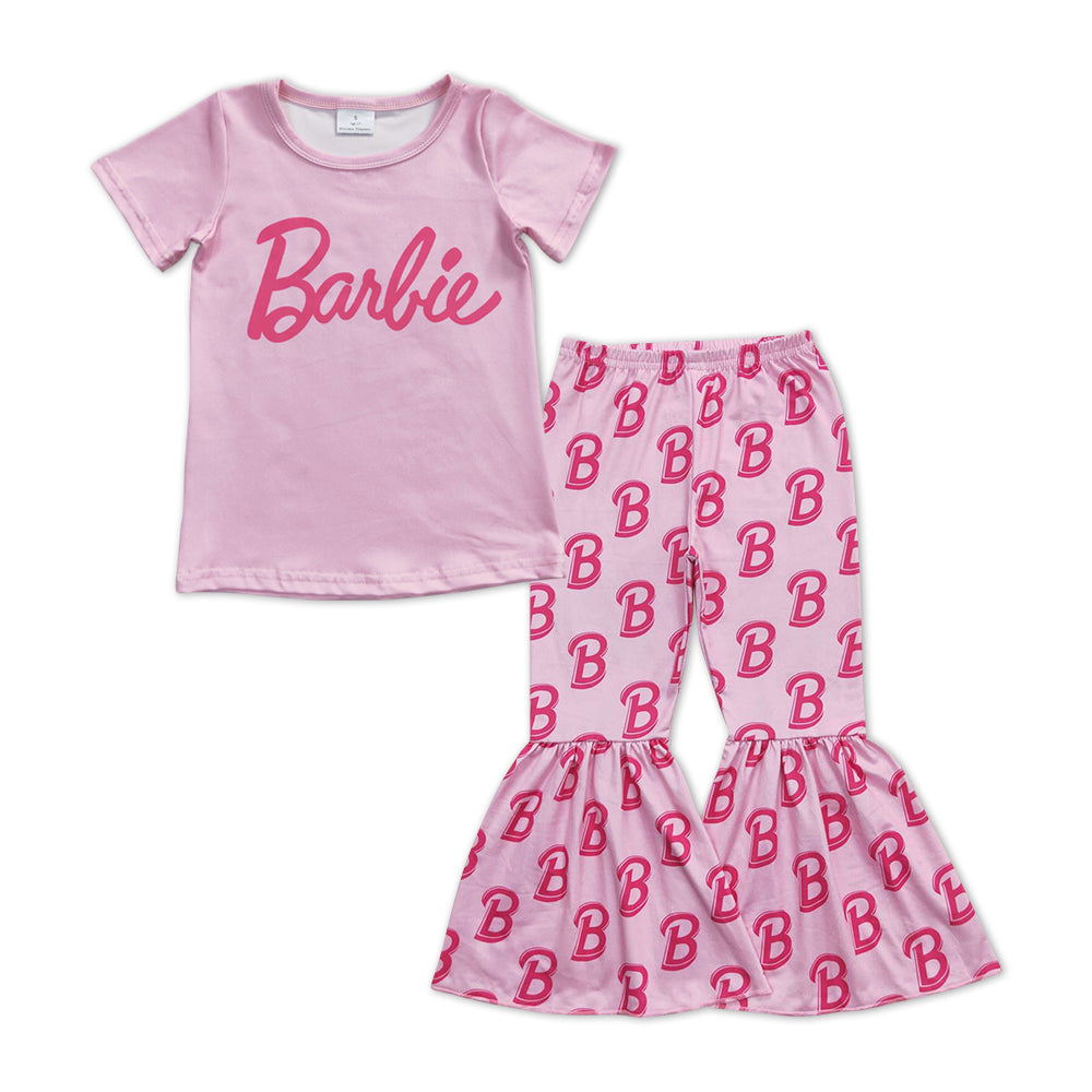 pink doll top matching bell bottoms outfit