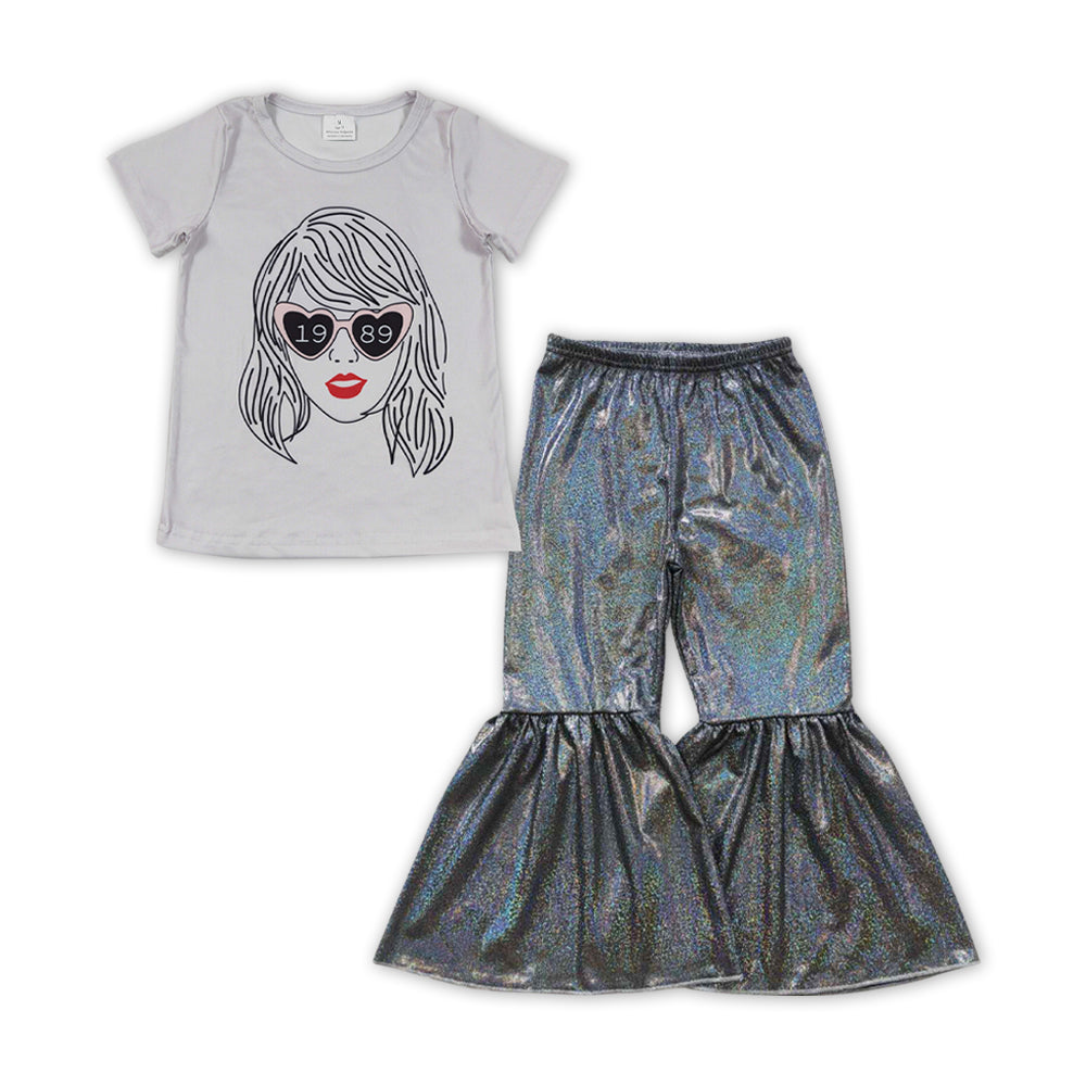 1989 country music shirt white disco bell bottoms outfit