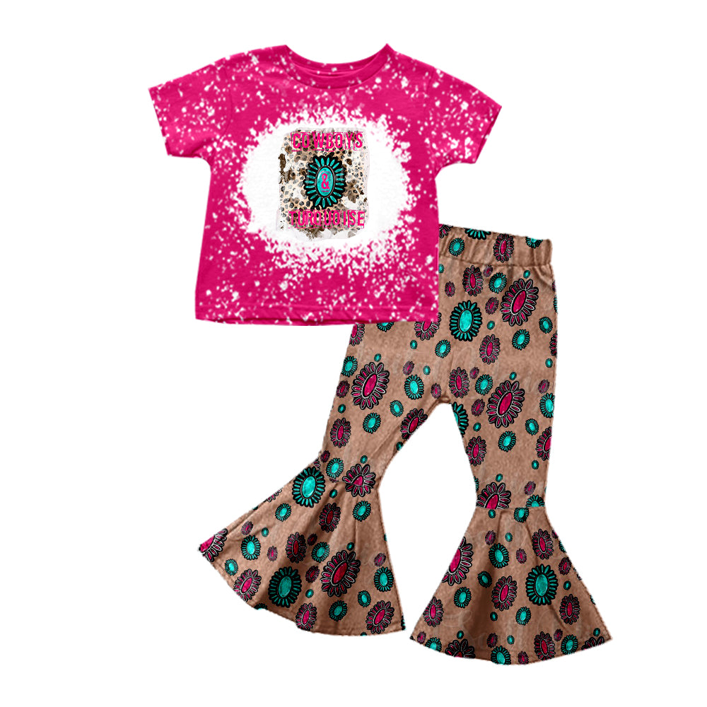 western cowboy turquoise bell bottoms outfit preorder