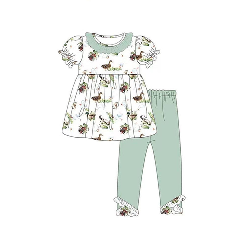mallard duck hunting baby girl clothes preorder