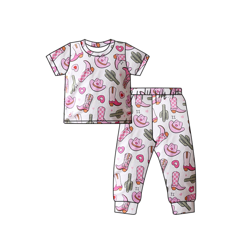 Western cowgirl boots short sleeve clothes preorder
