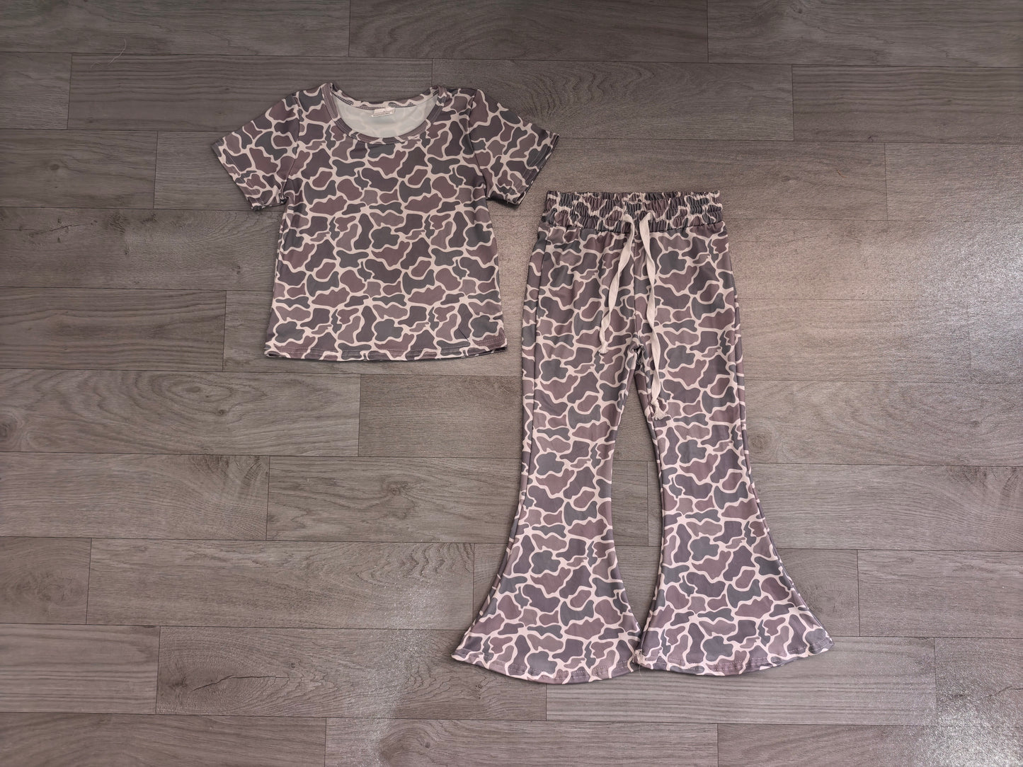 Baby girls grey camouflage matching clothes preorder