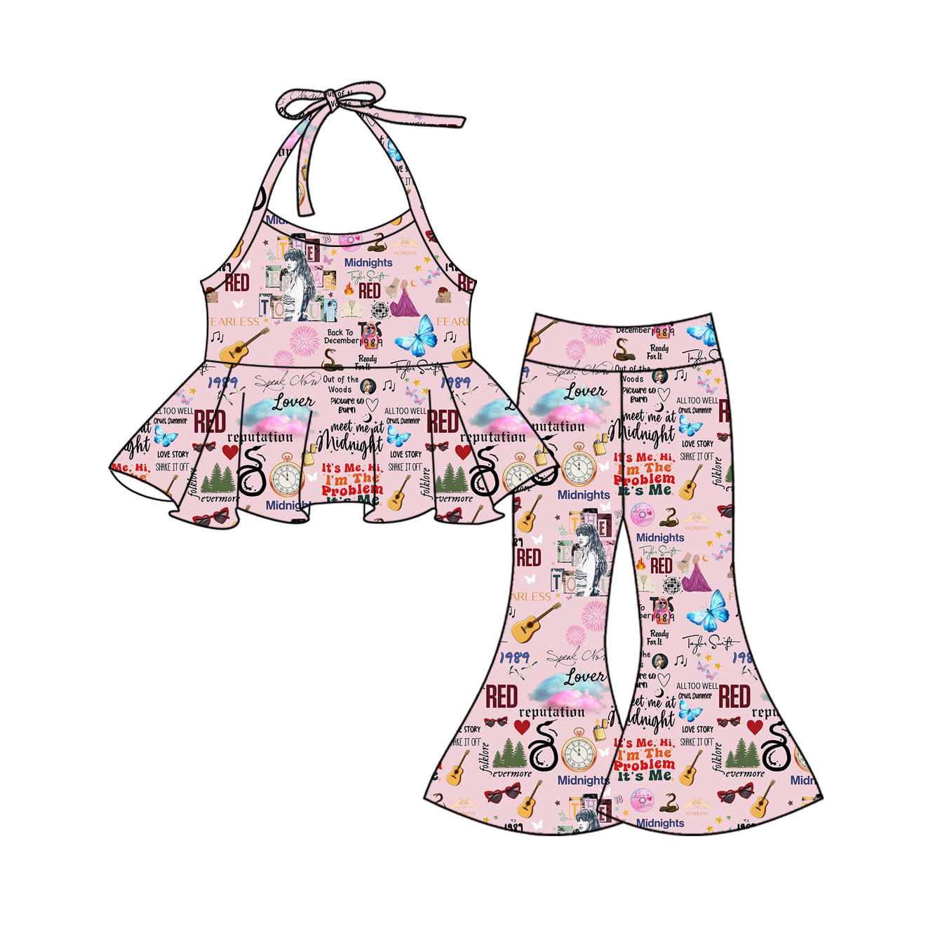 Country music singer summer bell bottom clothes set preorder