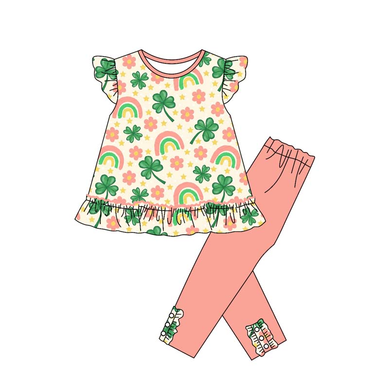 Saint Patrick's Day shirt matching pants girls outfit preorder
