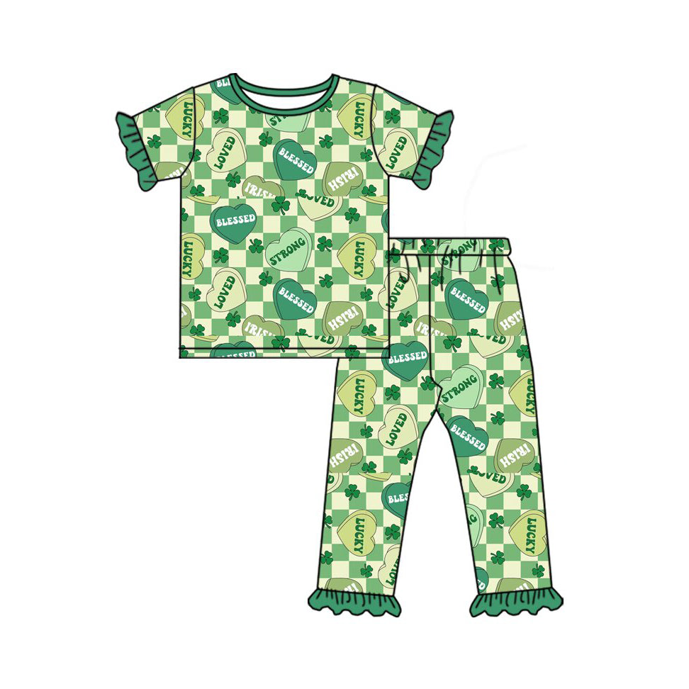 Saint Patrick's Day love lucky girls short sleeve outfit preorder