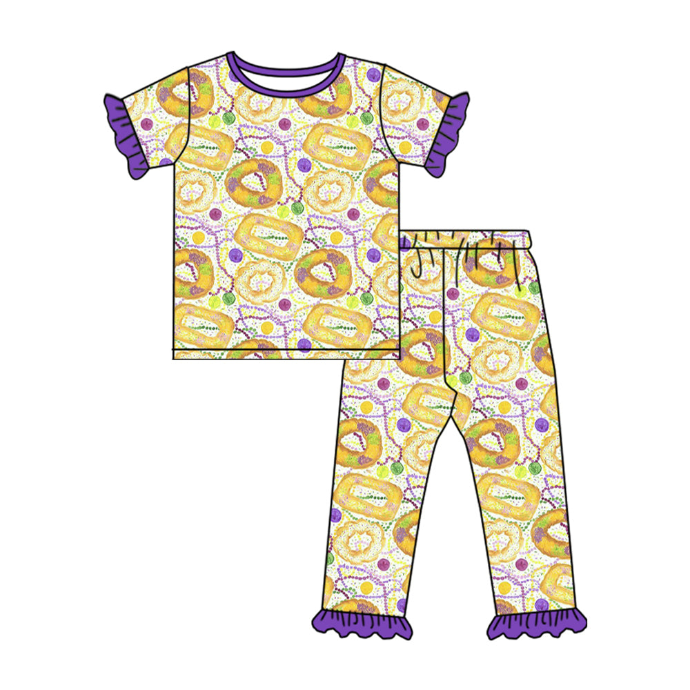 Mardi Gras design girls holiday outfit preorder