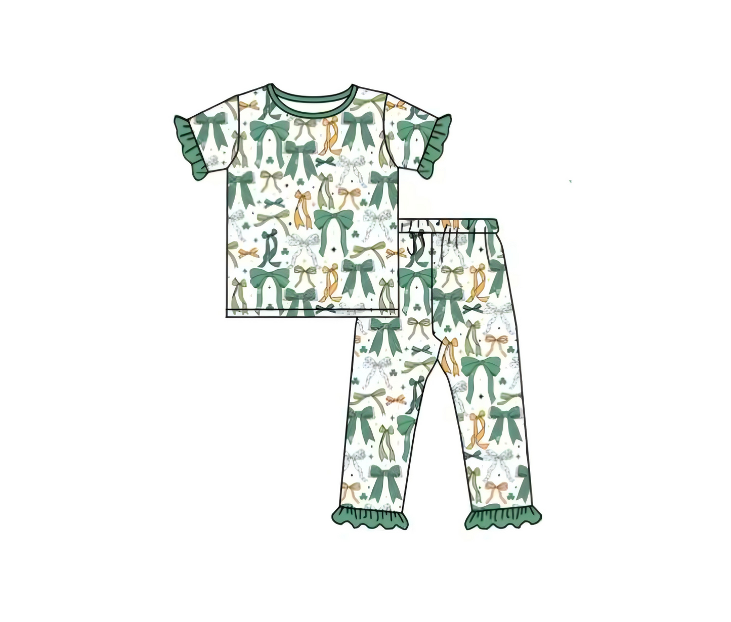 Saint Patrick's Day girls bow style outfit preorder