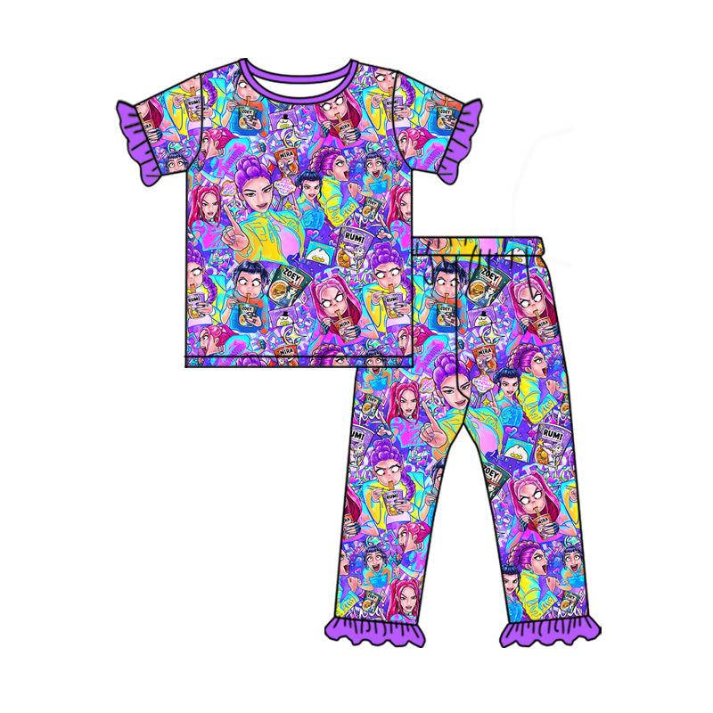 Kpop design top matching pants pajama set preorder