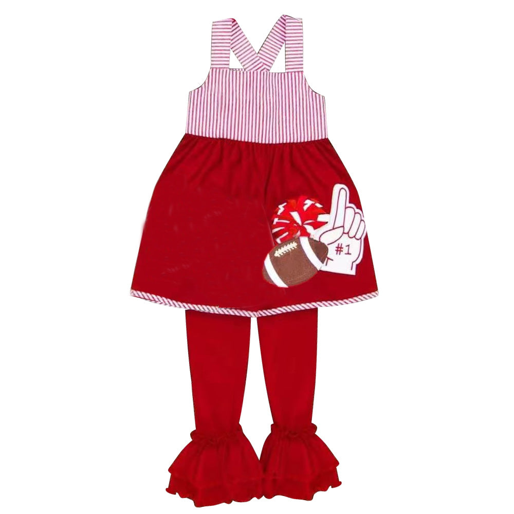Football team top matching pants kids girl cheer outfit preorder