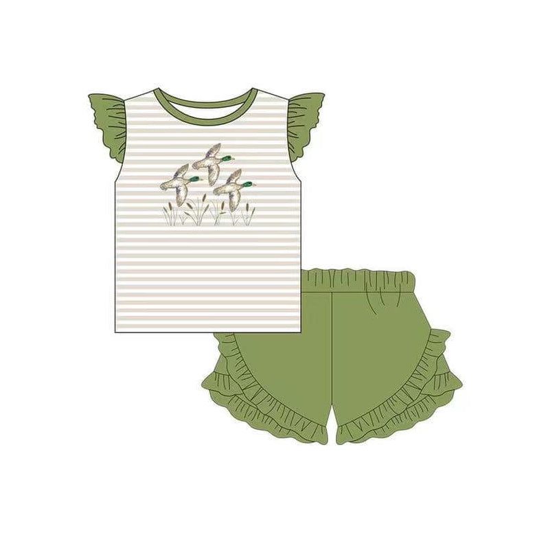 baby girls three mallard duck matching outfit preorder