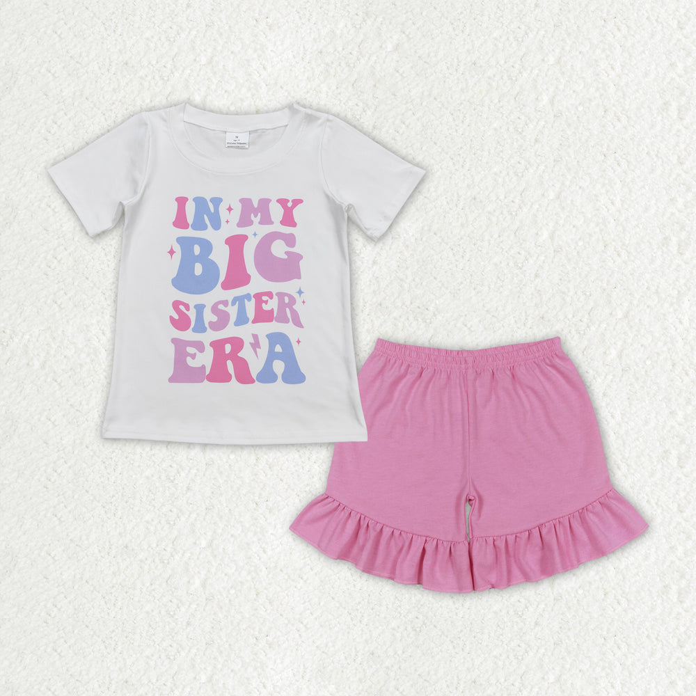 In my big sister ear shirt pink shorts clothes
