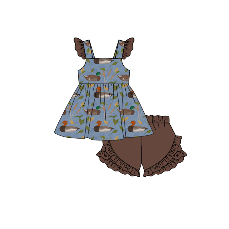 Mallard duck baby girls summer outfit preorder