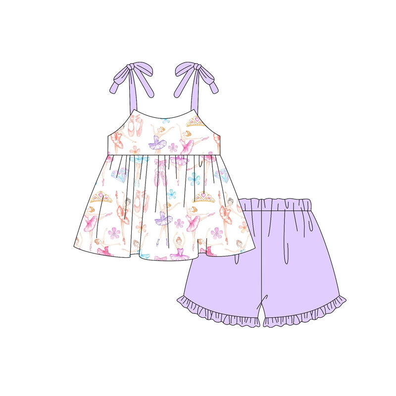 Toddle baby girls dance girl top matching shorts summer clothes preorder