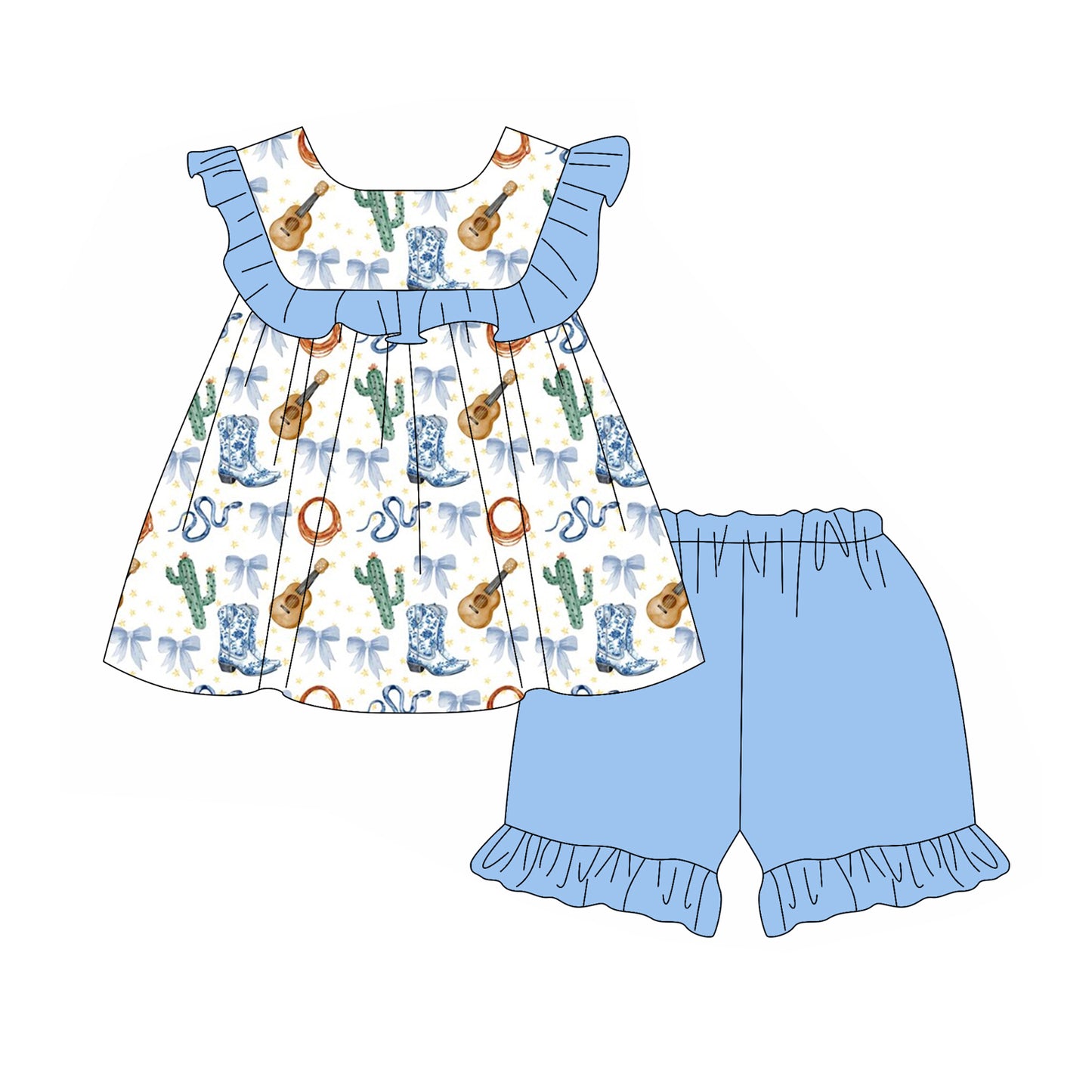 Cowgirl western boots summer outfit preorder