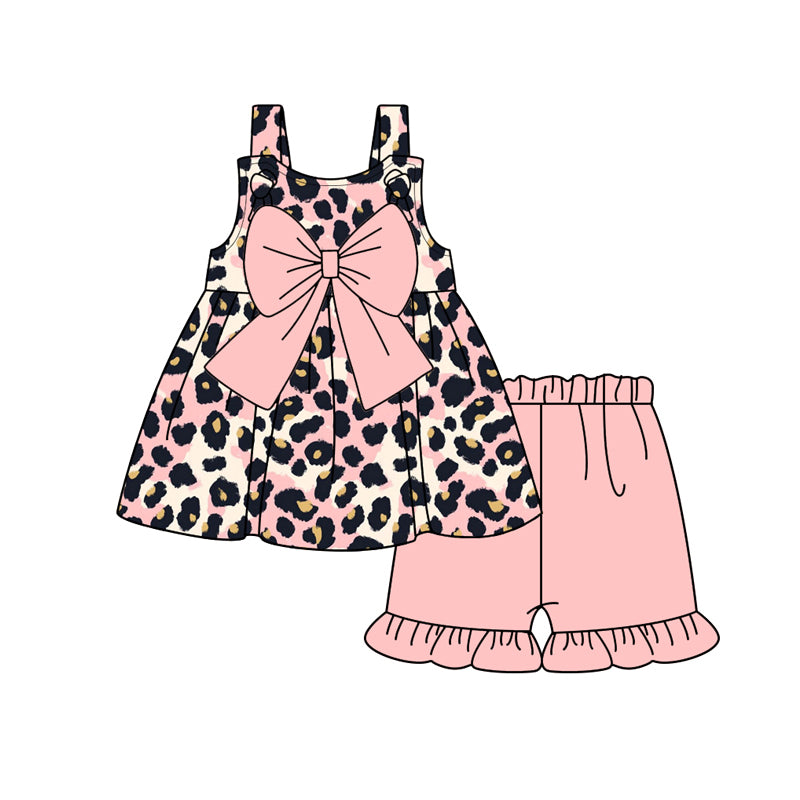 Toddle baby girls pink cheetah summer outfit preorder