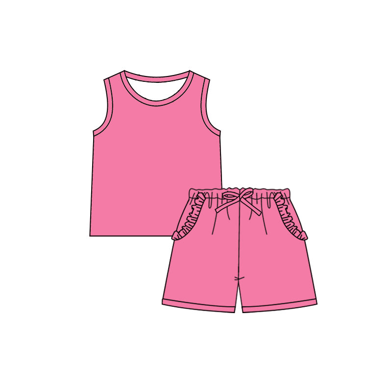 Baby girls pink color summer cotton clothes preorder