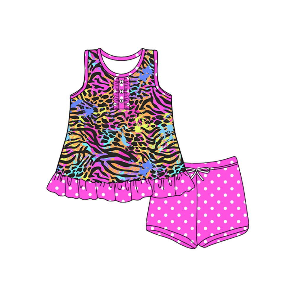 Toddle baby girls tiger print summer clothes preorder