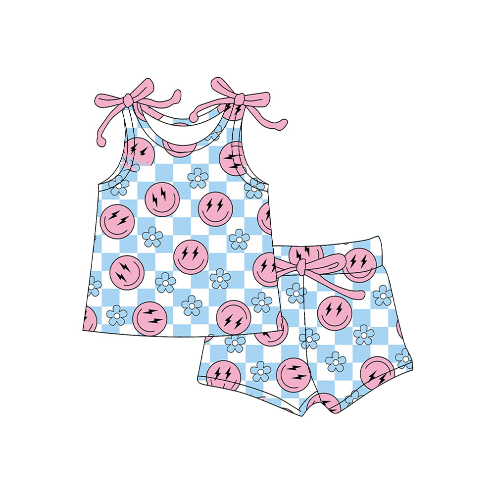 Smile face girls summer outfit preorder