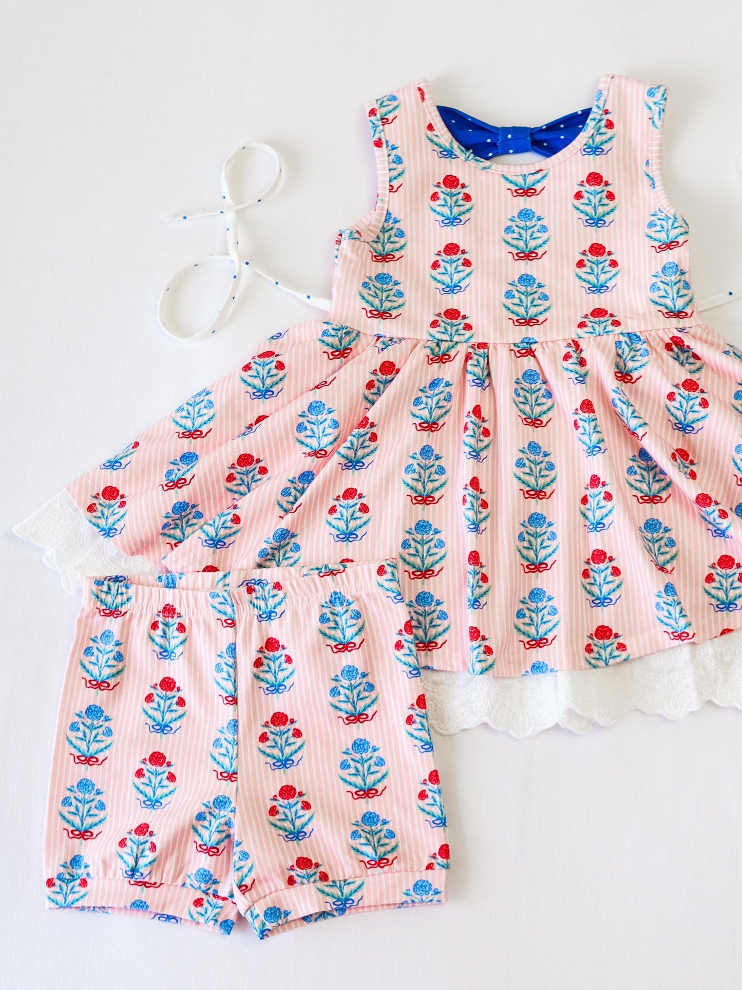 Floral design baby girl summer outfit preorder