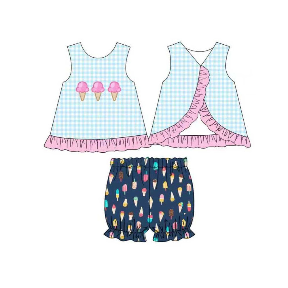 Summer shirt matching shorts girl outfit preorder