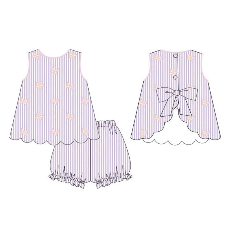 Butterfly design top matching shorts boy summer outfit preorder