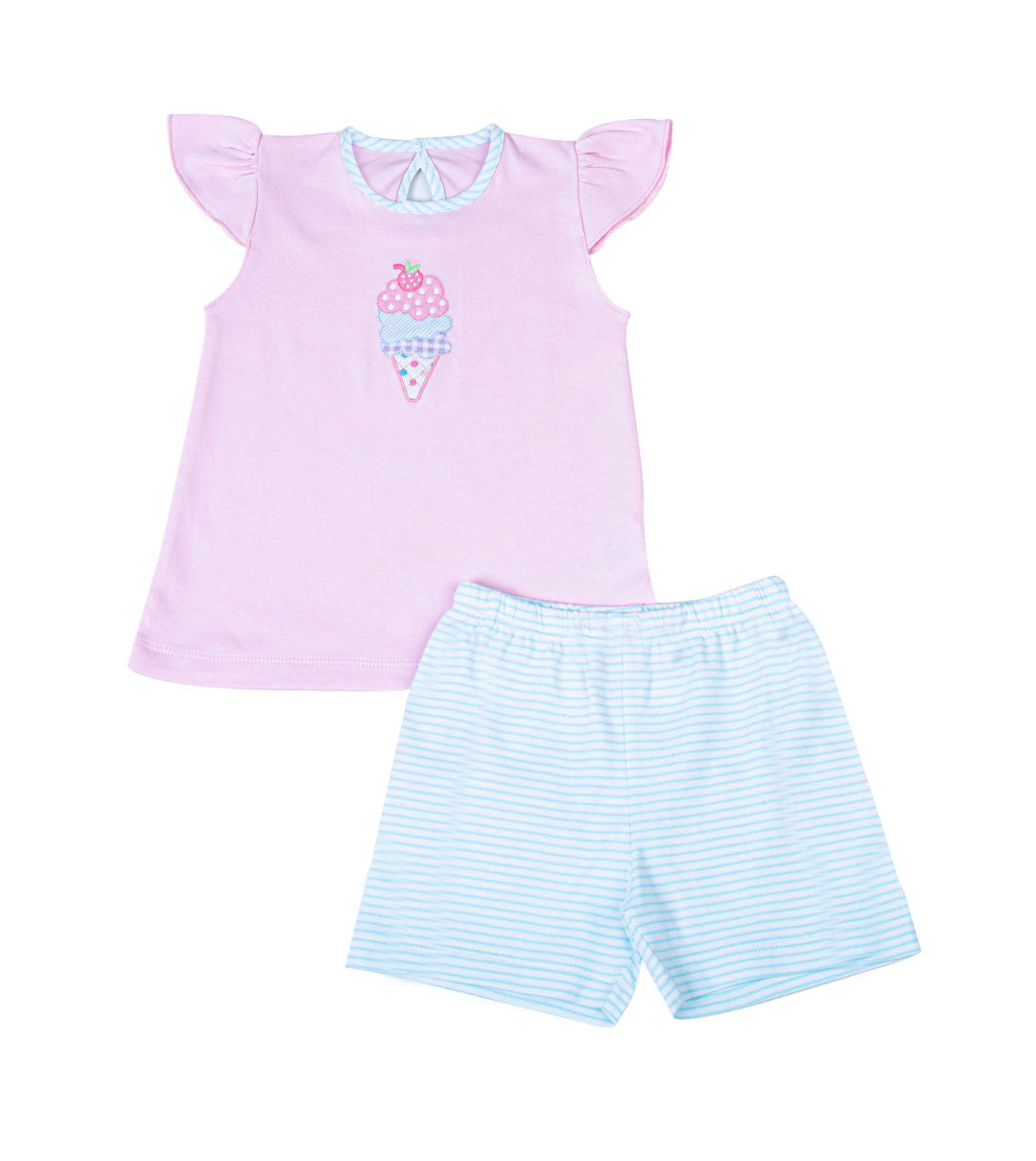 Summer design top matching shorts girl outfit preorder