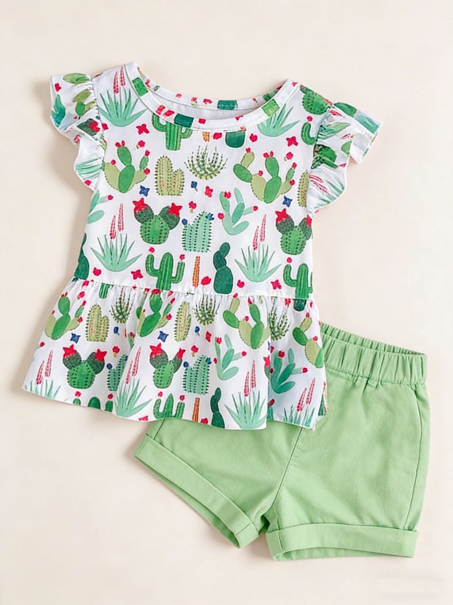 Western cactus top matching short girl summer outfit preorder