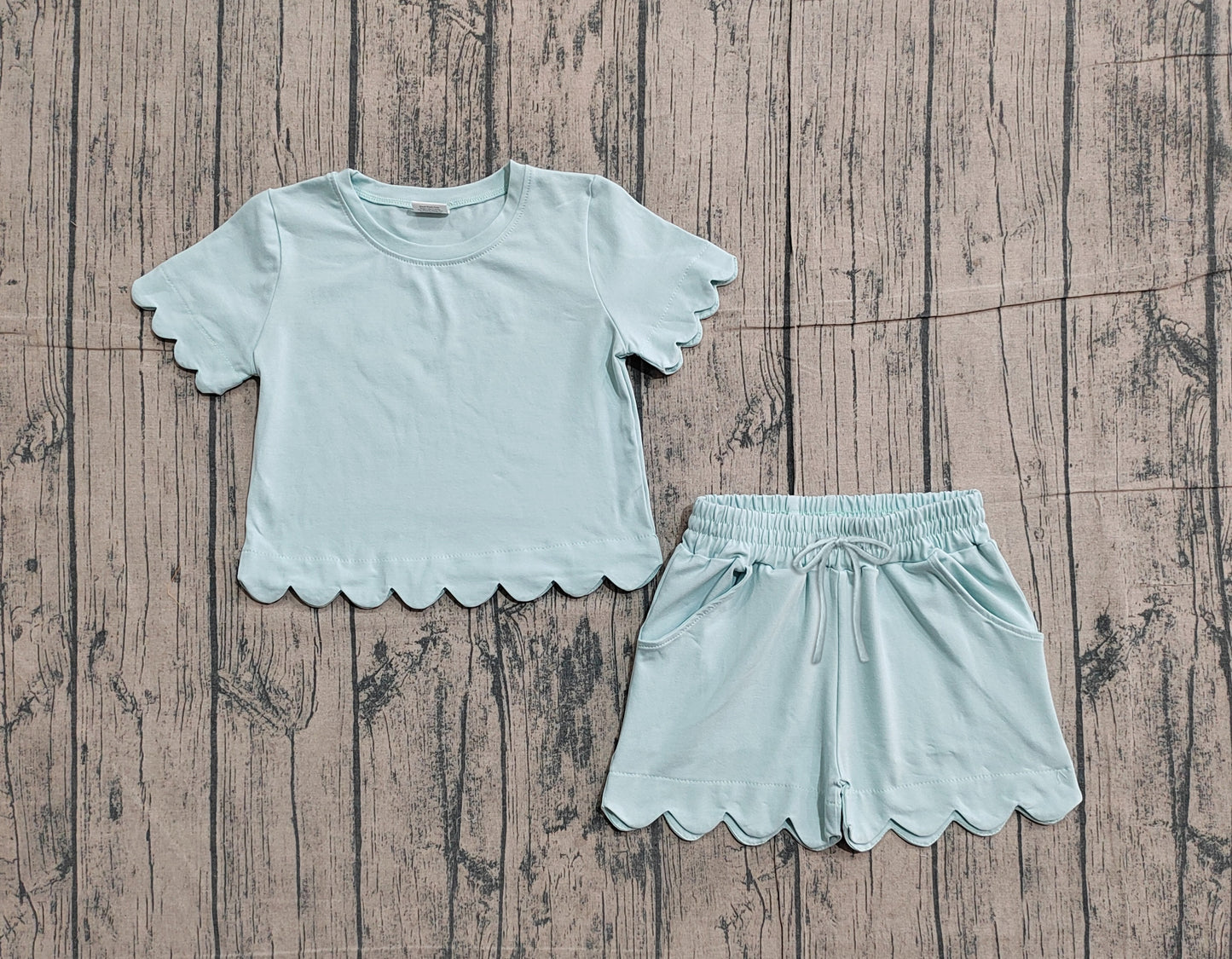 Blue color toddle baby girls summer outfit preorder