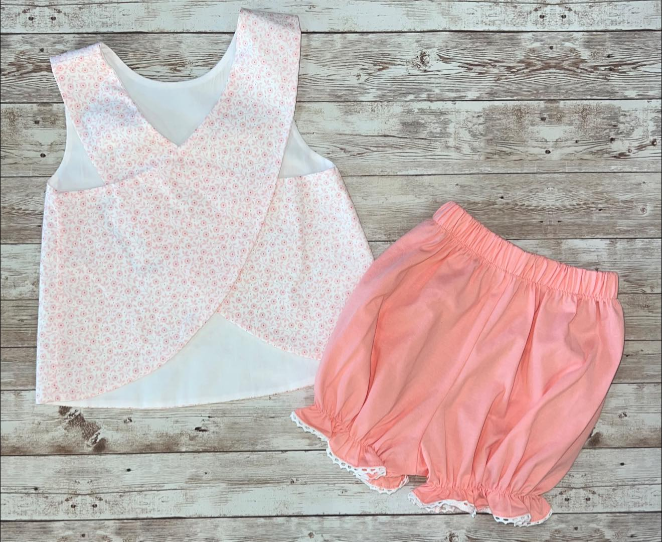 Flowers top matching shorts toddle baby girls summer outfit preorder
